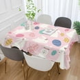 thumbnail image 5 of GZHJMY Easter Bunny Eggs Tablecloth, Rectangle Waterproof Washable Polyester Table Cover for Picnic Dinner Holiday Party Decor, 60 x 120 Inch, 5 of 7