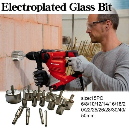 

Home Decor Clearance 15PC 3-45mm Diamond Hole Saw Drill Set 100 Grits Tile Glass Drill
