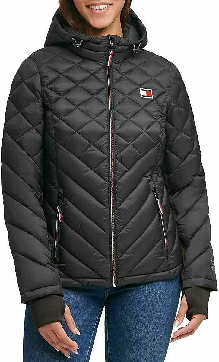 Tommy Hilfiger Womens Packable Jacket Size: Small, Color: black - Walmart.com