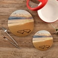 thumbnail image 2 of SKYSONIC Beach Hearts Summer Pot Holders Trivets, 2 Pcs Heat Resistant Trivets,Sunset Sea Cotton Thread Weave Mats for Hot Pads Pans Pot Bowl Teapot for Kitchen Decor, 2 of 7