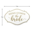 thumbnail image 3 of Lillian Rose Comes The Bride Flower Girl Ring Bearer Sign, 11"x7", White, 3 of 4