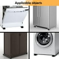 thumbnail image 6 of Extendable Furniture Appliances Rollers, Mover Tools with 24 Roller & Brake Equipment for Heavy Washing Dryer Machine Refrigerator for Mobile Wheels Strong Base Stand Hold Up to 660 lb White, 6 of 7