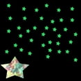 thumbnail image 2 of 100 Pcs Glow in the Dark Stars for Ceiling and Wall Decals, 3D Fluorescent Luminous Star Stickers for Kids Bedroom and Nursery, Multi-Color Night Light Decor, 2 of 5