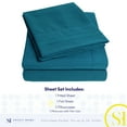 thumbnail image 4 of Sweet Home Collection Extra Deep Pocket, Fits 18"-24", Deluxe Microfiber 4 Piece Sheet Set, Full, Teal, 4 of 5