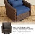 thumbnail image 6 of CHITA 2-Piece Outdoor Chestnut Wicker Swivel Glider Chair with Cushion, Blue, 6 of 13
