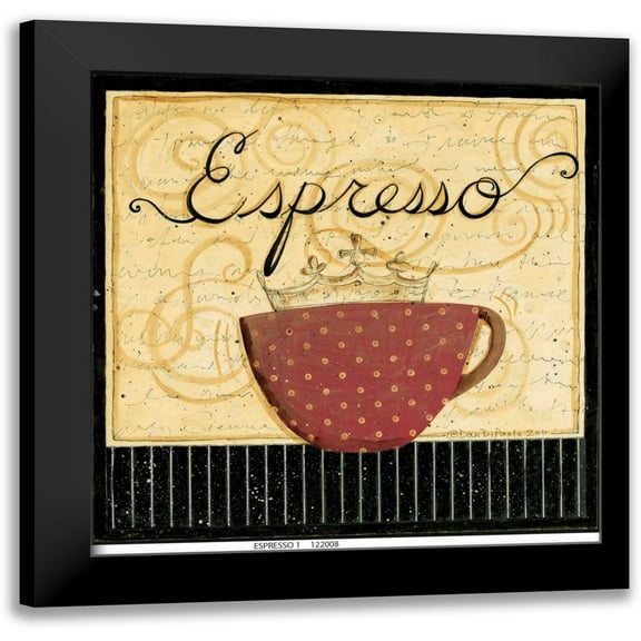 DiPaolo, Dan 12x12 Black Modern Framed Museum Art Print Titled - Espresso Stripe