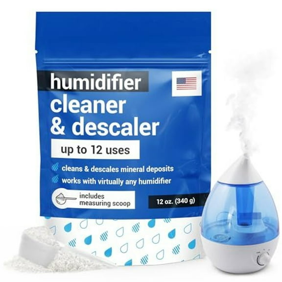 Humidifier Cleaner and Descaler Powder - Humidifier Tank Cleaner - Descaler for Demineralization - 12 Uses