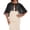 Black, variant on Women's Chiffon Shawl Wraps Shrug with Pearl Button for Evening Dress Wedding Cape Bolero Flapper Party Round Neck Cape Cover Up One Size, Red