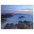 thumbnail image 2 of Long Exposure at Sunset over Rocks - Modern Beach Canvas Art Print, 2 of 3