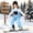 Blue, variant on FSYBOA Girls Bib Snow Pants Size 10-12T, Windproof Multi Pocket Insulated Waterproof Kids Ski Pants Army Green