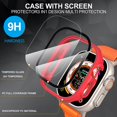 thumbnail image 4 of KOMI 2-Pack for Apple Watch Ultra/Ultra 2 49mm PC All-Around Screen Protector Case, Tempered Glass Screen Protector Case Ultra-Thin for iWatch Ultra/iWatch Ultra 2 49mm Protection Cover -Red, 4 of 5