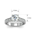 thumbnail image 6 of SuperJeweler 1 1/2 Carat Round Shape Moissanite Engagement Ring In 14 Karat White Gold For Women, 6 of 6