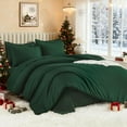 thumbnail image 3 of King Size Comforter Set Dark Emerald Green - 7 Pieces Bed in a Bag King Bedding Comforter Sets, Solid Lightweight Bed Set with Comforter, Sheets, Pillowcases & Shams, 3 of 4