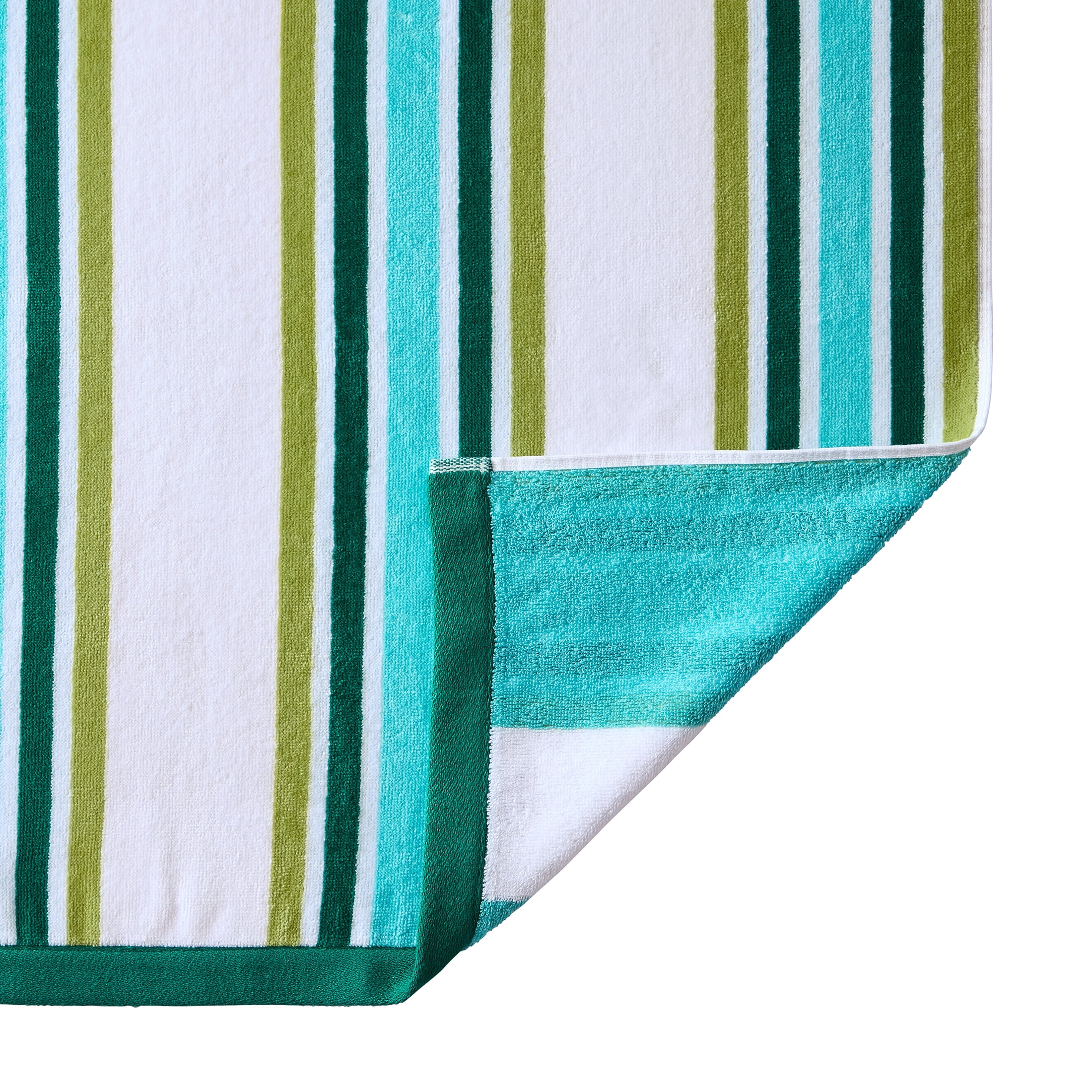 Better Homes & Gardens Oversized Cotton Blend Cabana Beach Towel, 72" x 38", Green