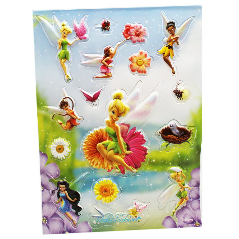 Disney's Tinker Bell and the Great Fairy Rescue 3D Raised Sticker Set (16  Stickers)