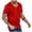 Red, variant on Mens White Tee Shirts Henley Shirts V Neck Mens Cotton T Shirts Quality Holiday Short Sleeve Summer Plain Tops Basic Tees