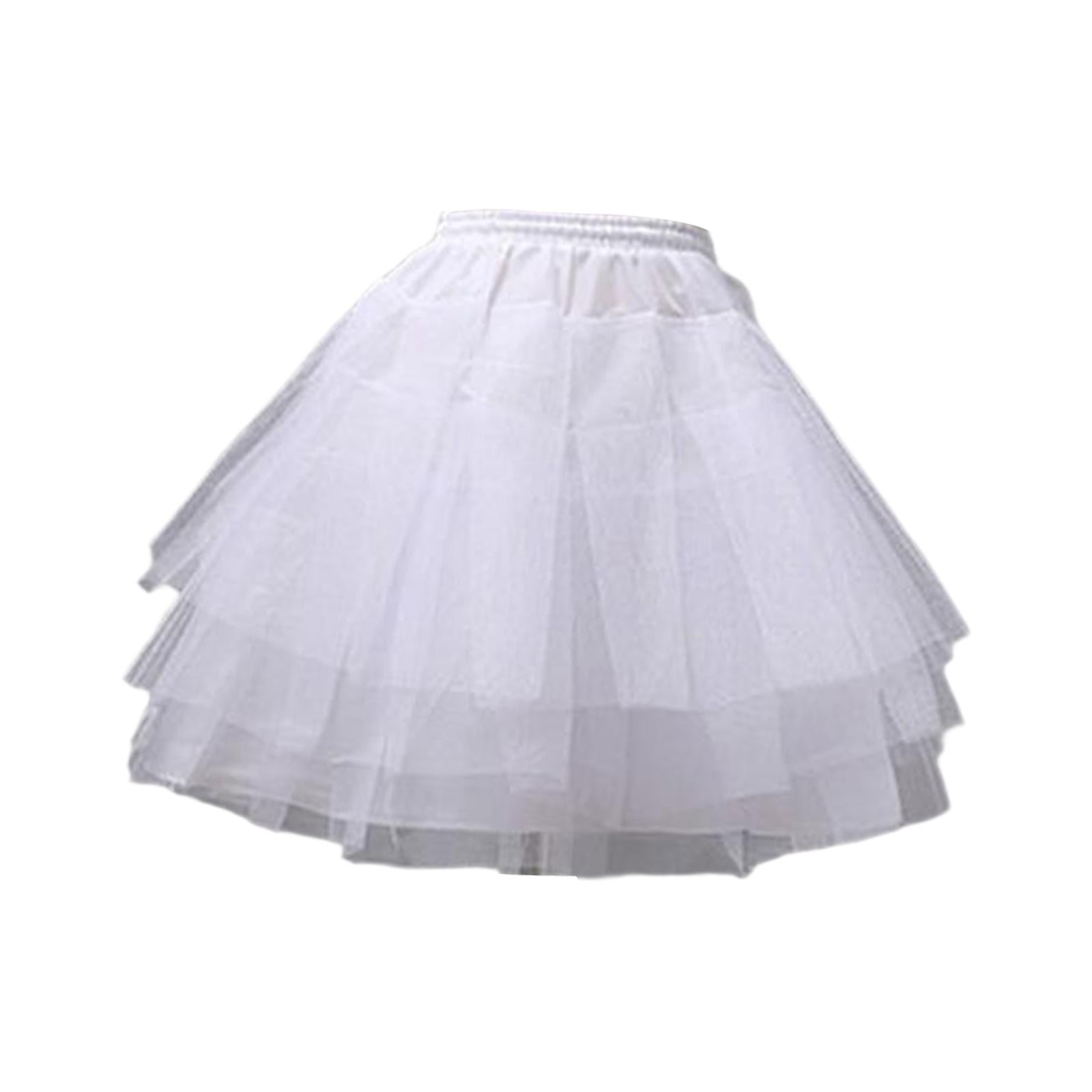 Bunblic Jupon Sans Cerceau pour Femmes Demi Jupons pour Robe de Mariee Respirant Jupon Court pour Filles Fleurs Robe de Mariee Blanc Walmart