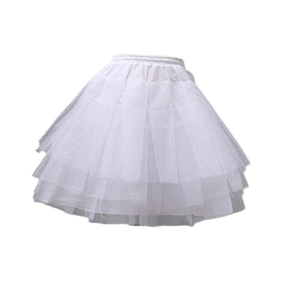 Yunhgft Hoopless Petticoat Skirt Crinoline Underskirt Flower Girls Petticoat for Cosplay white