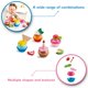 thumbnail image 5 of Juego de cocina de juguete con forma de cupcakes con 4 magdalenas de madera y cobertura, 5 of 6