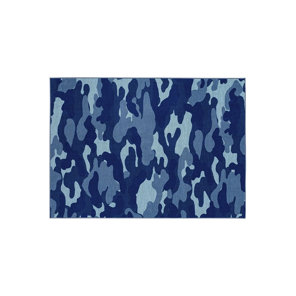 Gap Home Kids Camo Area Rug, Blue Multi, 3'2"x4'6"