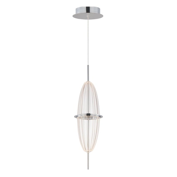 E24891-133PC-ET2 Lighting-Quasar - 8W 1 LED Mini Pendant-20.5 Inches Tall and 5.5 Inches Wide