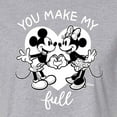 thumbnail image 3 of Disney - Mickey & Friends - Minnie & Mickey - You Make My Heart Full - Juniors Cropped Cotton Blend T-Shirt, 3 of 5