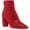 Red, variant on Betsey Johnson Womens Cady Embellished Block Heel Ankle Boots