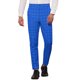 thumbnail image 1 of Pantalones de vestir de cuadros para hombre Inspire Chic, de corte delgado, frente plano, patrón de cuadros, azul, talla 34, 1 of 5