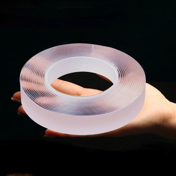 Cinta Nano transparente ultrafuerte de doble cara, 1M/2M/5M, autoadhesiva para cocina y baño, pegatina impermeable sin huellas