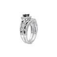 thumbnail image 5 of 2/3 Carat (Ctw) Black Diamond Engagement Ring and Wedding Band Set in Sterling Silver for Women, 5 of 6