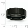 thumbnail image 6 of Stainless Steel 8mm Black IP-plated Brushed/Polished Beveled Edge Band, 6 of 10