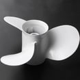 thumbnail image 4 of Marine Engine Outboard Propeller 664-45947-01-El 9 7/8 X 11 1/4 for 20-30Hp Aluminum Alloy 3 Blade Black 10 Spline Tooth R Rotation,1 * Outboard Propeller,white, 4 of 5