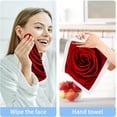 thumbnail image 5 of GZHJMY 6 Pack Rose Washcloths – Soft Face Towels, Gym Towels, Hotel and Spa Quality, Reusable Pure Cotton Fingertip Towels, 5 of 6