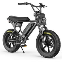 MACFOX M16 Mini Fat Tire Electric Bike for Teens, 750W Brushless Motor, 48V 10.4Ah Removable Battery, 20 MPH, 25 Mile Range, Wide 16x4 Tires, UL Certified (Black)