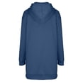 thumbnail image 4 of Clearance! Yajing Oversized Hoodies for Women Women's Trendy Dress 2025 Fall Solid Color Long Sleeve Mini Dresses with Pocket Comfy Soft Classic T Shirt Dresses Hoodies for Women Blue L, 4 of 5