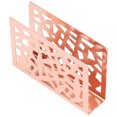 thumbnail image 1 of Metal Napkin Holder, Cutout Pattern Wear Resistant Upright Napkin Holder Elegant Curved Stable Bottom  For Kitchen For Restaurant Rose Gold, 1 of 8