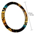 thumbnail image 4 of Leopard 14.5 Inch Printing PVC Leather Auto Accessories Car Wheel Cover Steering Wheel Covers, 4 of 6