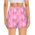 thumbnail image 2 of Lsque Breast Cancer Awareness (3) Printed Women's Running Shorts with Liner Pockets,Elastic Quick Dry Workout Athletic Gym Yoga Shorts,Womens High Waist Shorts-Large, 2 of 9