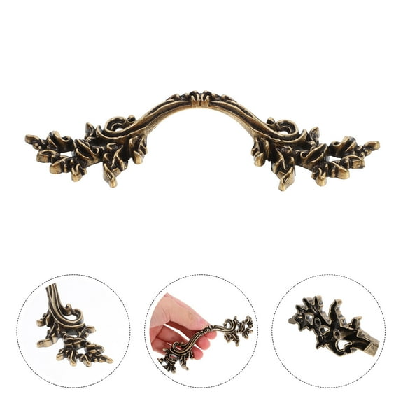 ROSENICE 1 Set Drawer Pulls Vintage Style in Golden for Cabinets with 6.1*1.4*0.4in and Oval Shape