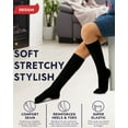 thumbnail image 2 of HUGH UGOLI Knee High Cotton Socks for Kids Girls Boys & Toddlers, Long School Uniform Socks, Soft & Comfortable,Black, 3-4 Years Old, 8 Pairs, 2 of 5