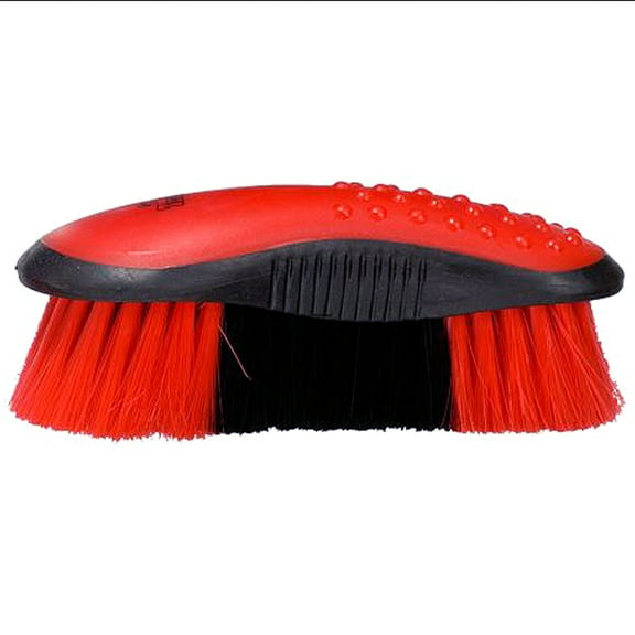 Tough 1 Horse Tack Great Grip Finishing Brush W/ Rubber Hand Red