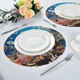 thumbnail image 6 of Coolnut Colorful Fishes Round Placemats Washable Placemats Non-Slip Heat-Resistant Table Place Mats for Dining Kitchen Holiday Party Table 15.4"-6PCS Home Decor, 6 of 7