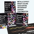 thumbnail image 3 of 24-Color Metallic Acrylic Paint Markers Set, Single-Tip Markers for Nail Art and DIY Crafts, Waterproof Opaque Markers for Drawing and Painting, 12ml Markers for Art, Journaling, and Home Decor, 3 of 6