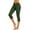 Army Green, variant on UAMVSH Capri Leggings for Women Stretchy Skinny Yoga Workout Capris Crossover Mid Waist Gym Athletic Tight Cropped Pants