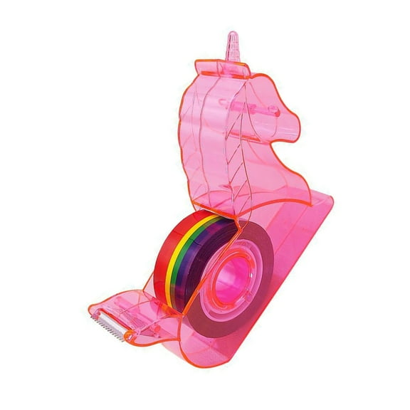 Cartoon Paper Tape Cutter Flamingo Tape Dispenser Desktop Tape Holder for Office