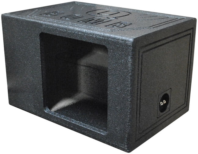 Qpower QBOMB12VLSINGSQ Single 12/" Bomb Box Vented Square Hole