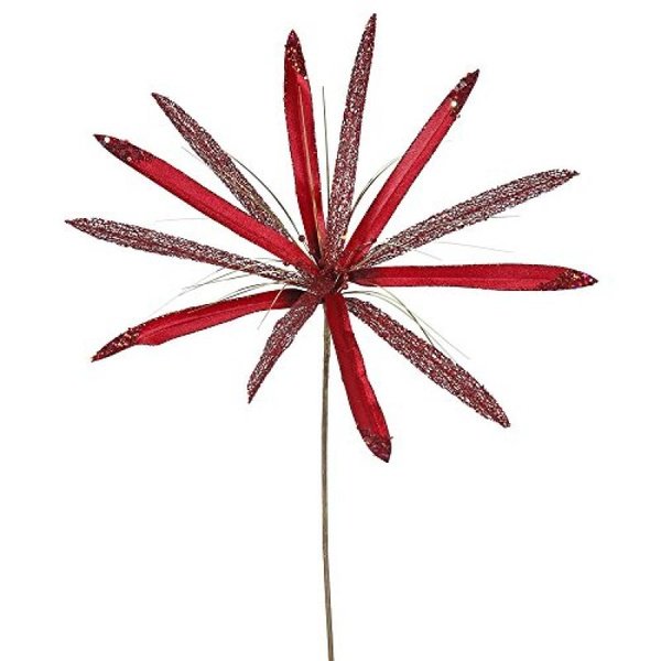 Vickerman 24" Red Velvet Papyrus Artificial Christmas Pick 3 per Bag