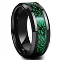 thumbnail image 2 of 1 anillo para hombre, diseño de dragón celta, tungsteno, titanio, acero, boda, banda de moda, 8 mm, 2024, oro, plata, 10, 2 of 3