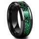 thumbnail image 2 of 1 anillo para hombre, diseño de dragón celta, tungsteno, titanio, acero, boda, banda de moda, 8 mm, 2024, plata, negro, 12, 2 of 3