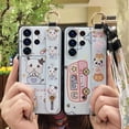 thumbnail image 5 of LYM-Phone Case For Samsung Galaxy S25 Ultra, Cartoon Dirt-resistant Durable Shockproof Soft case Lanyard Ring Protective Phone Holder Kickstand Wrist Strap Waterproof Wristband Anti-dust, 5 of 9